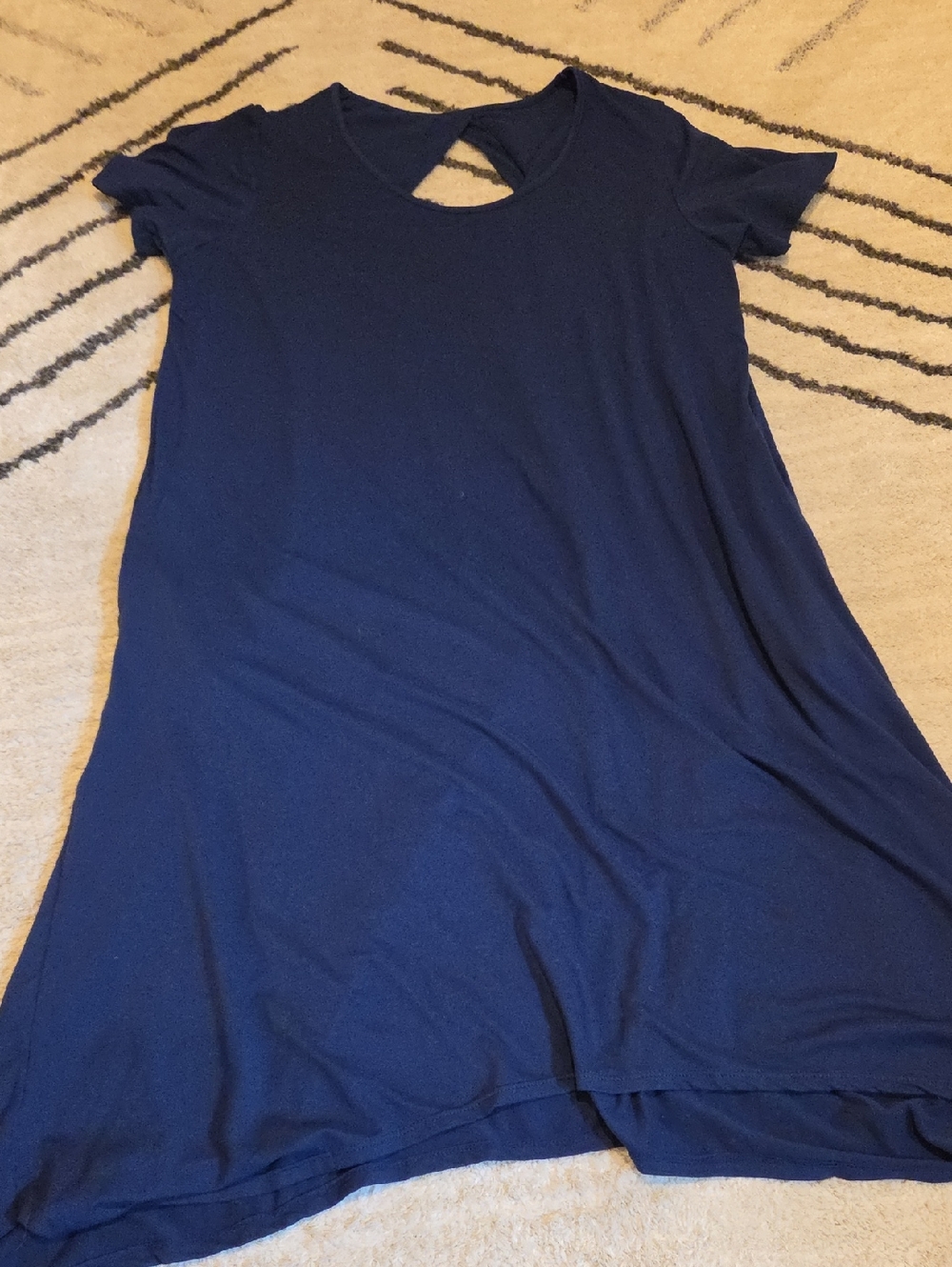 Cuddl Duds Navy Blue Midi Dress